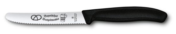 Nůž Victorinox Swiss Classic Brotzeit Zoubkovaný Černý