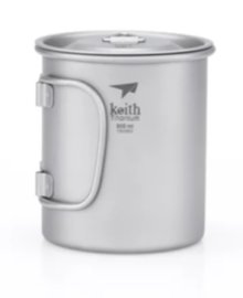 Titanový hrnek Keith s víčkem 300ml 2