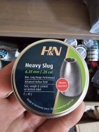 Recenze: H&N Heavy Slug 6.35mm/.250 2.98g/46gr - 1