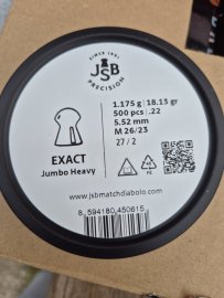 Recenze: JSB Exact Jumbo Heavy 5,52mm 500ks - 2