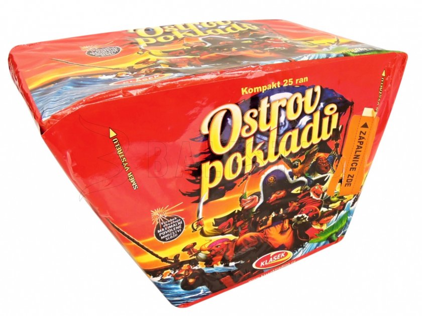 Pyrotechnika Kompakt 25ran / 25mm Ostrov pokladů šikmý