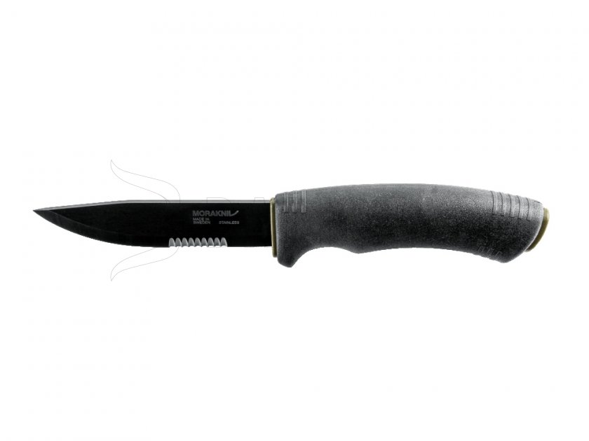 Nůž Morakniv Bushcraft SRT černý zoubkovaný