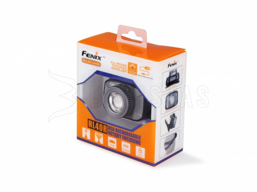 Čelová diodová svítilna Fenix HL40R modrá