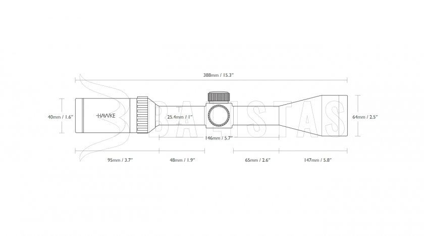 Hawke Vantage 4-16x50 AO Mil Dot IR