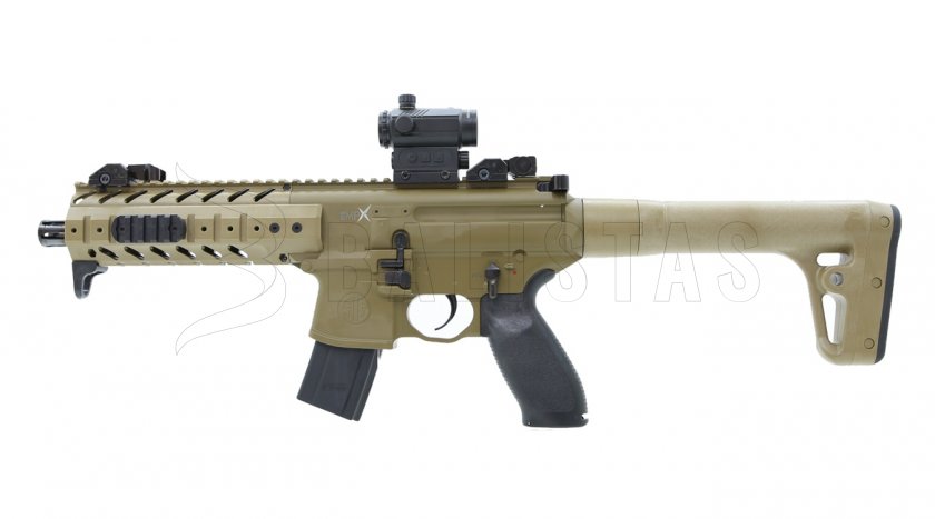 Vzduchovka Sig Sauer MPX 4,5mm FDE Sand s Kolimátorem