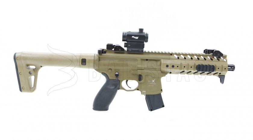 Vzduchovka Sig Sauer MPX 4,5mm FDE Sand s Kolimátorem