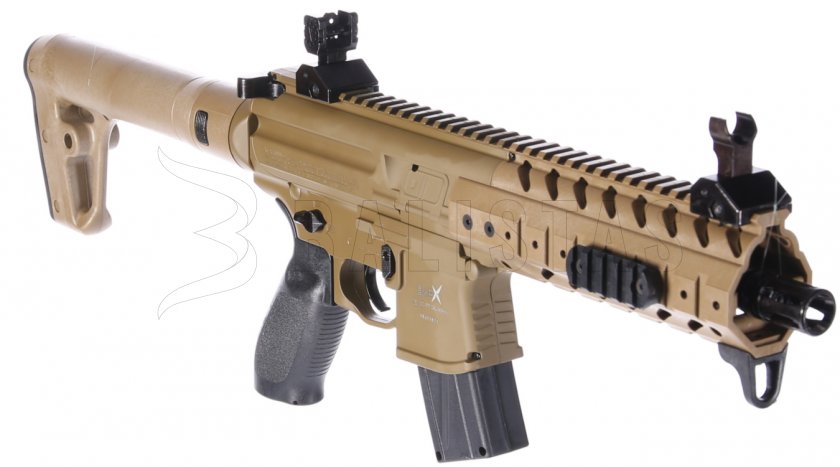 Vzduchovka Sig Sauer MPX 4,5mm FDE Sand s Kolimátorem