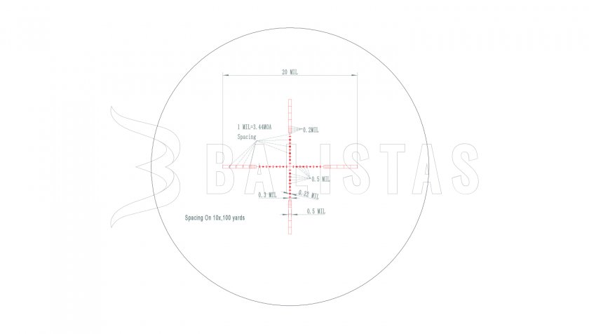 Valiant Zephyr 4-16x50 SF SIR 10x 1/2 Mil-Dot