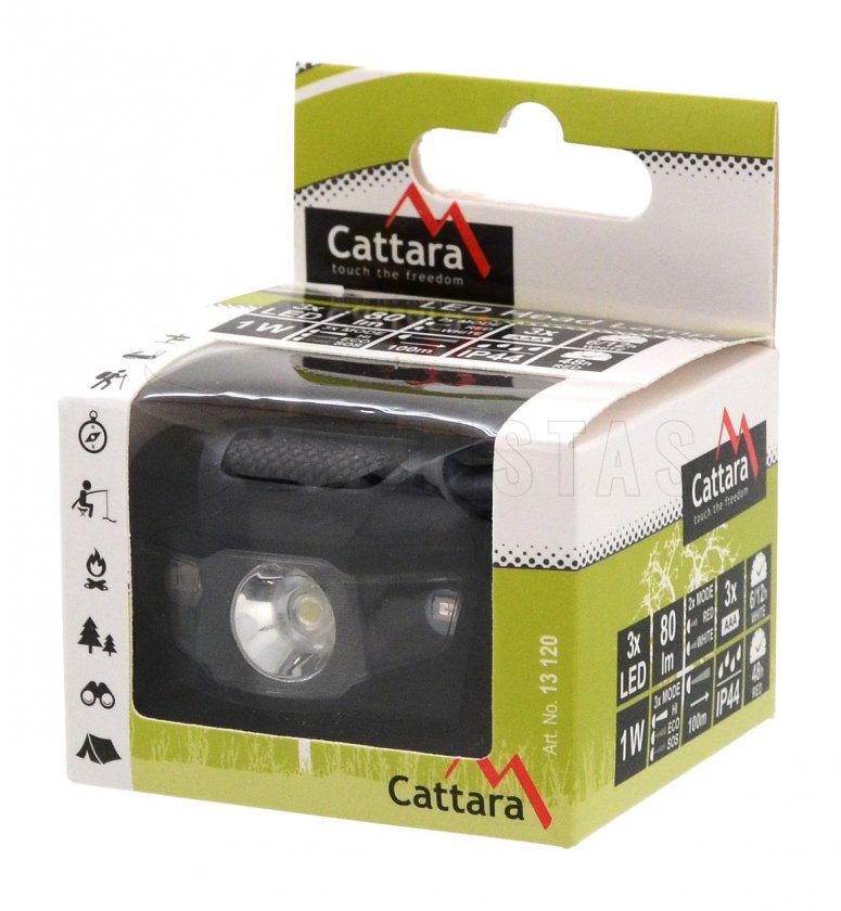 Čelovka LED 80 lm černá