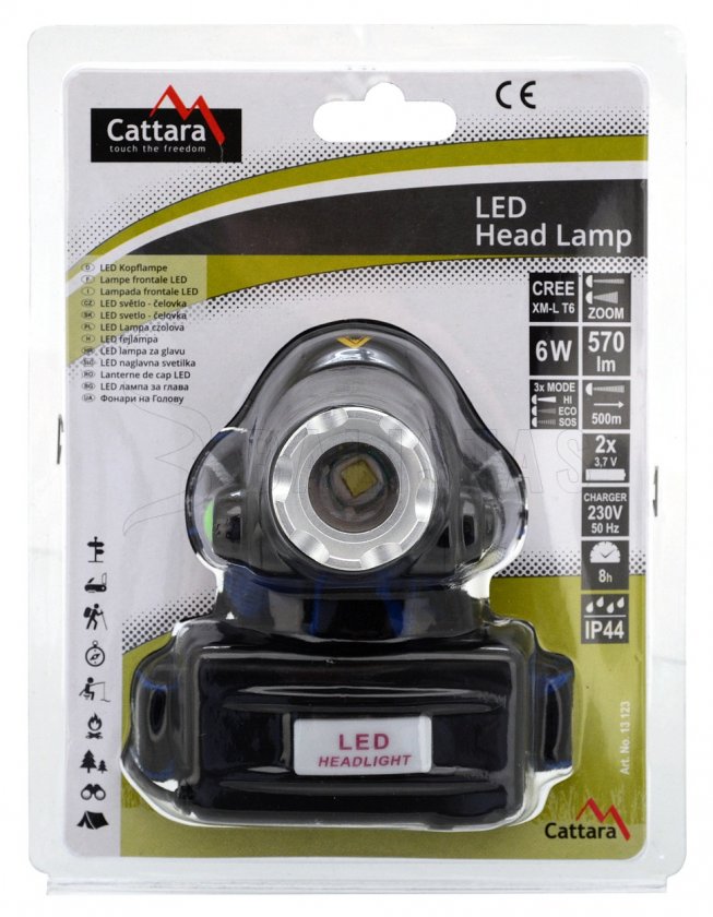 Čelovka LED 570 lm zoom