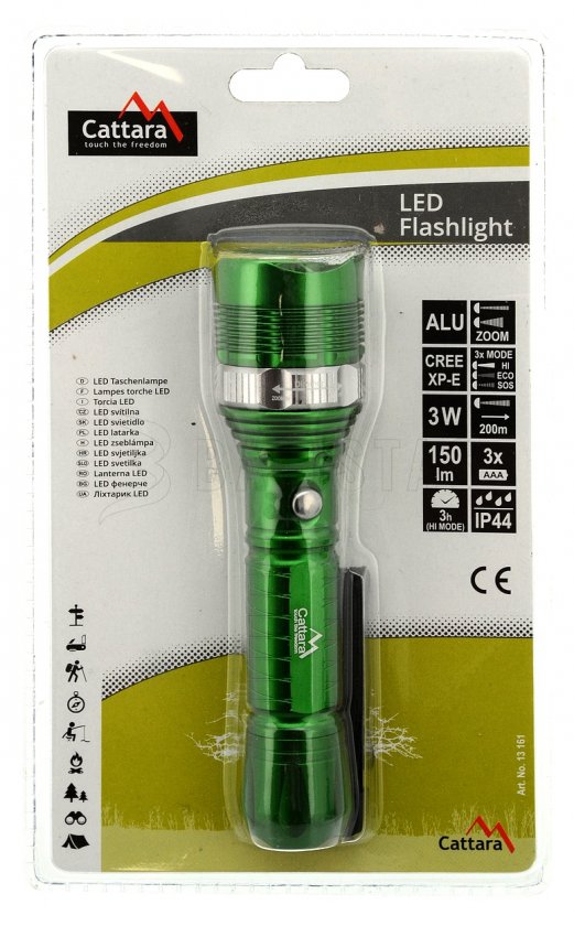 Svítilna ruční LED 150 lm ZOOM 3 funkce