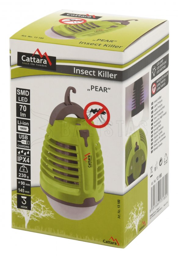 USB svítilna a lapač hmyzu Cattara Pear