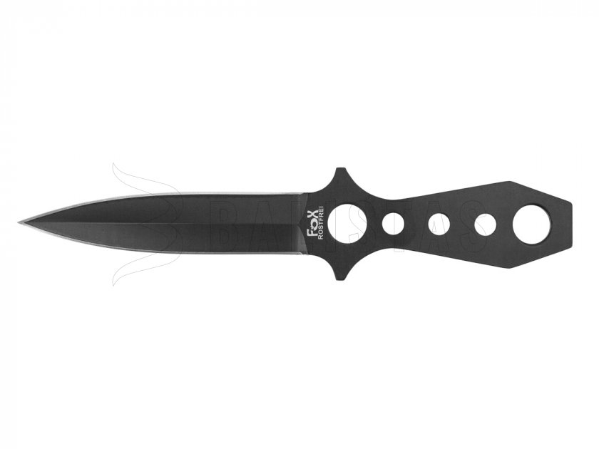 Vrhací nůž Fox Outdoor 22,5cm s pouzdrem, černý