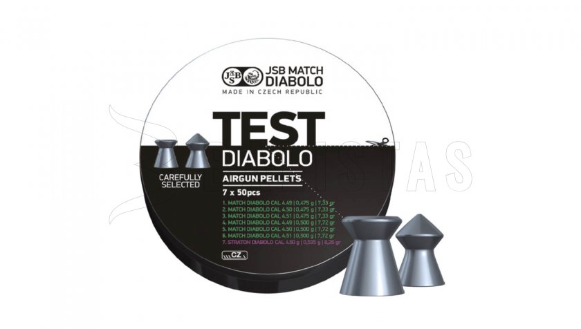 JSB Match Test Light Weight 4,5mm 350ks