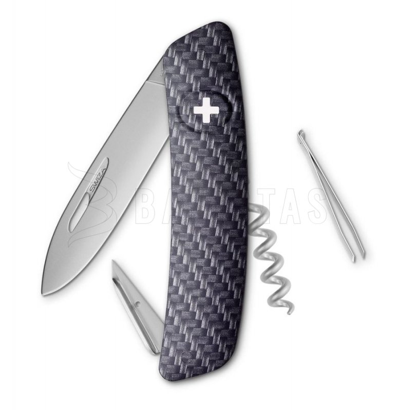 Švýcarský kapesní nůž Swiza D01 Allmatt Carbon
