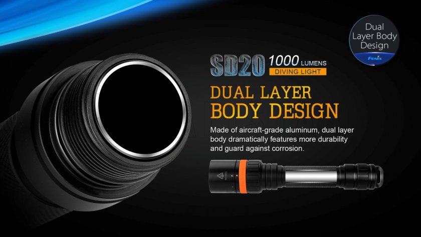 Potápěčská LED svítilna Fenix SD20