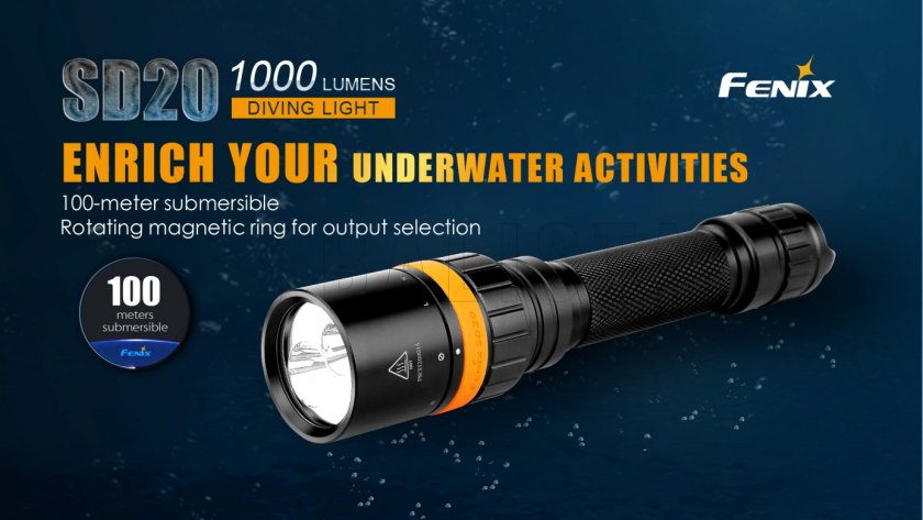 Potápěčská LED svítilna Fenix SD20