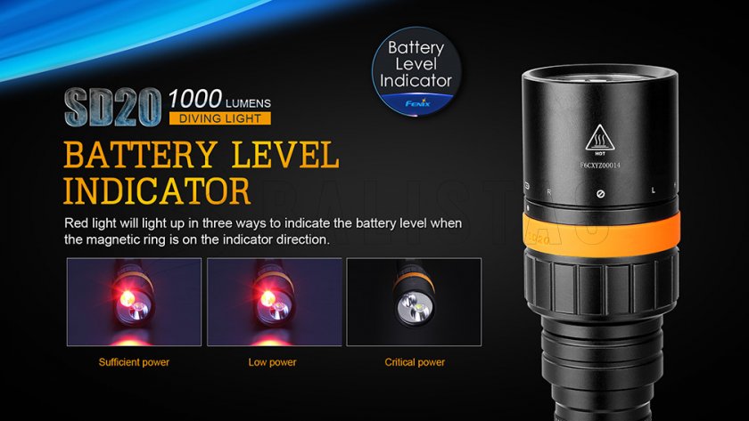 Potápěčská LED svítilna Fenix SD20