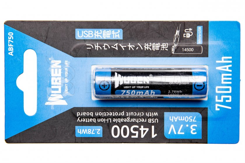 Baterie Wuben 14500B Li-Ion 750mAh