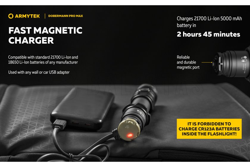 Svítilna Armytek Dobermann PRO MAX bílé světlo 28