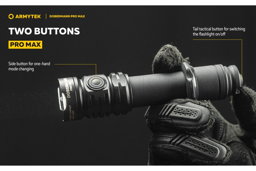 Svítilna Armytek Dobermann PRO MAX bílé světlo 23