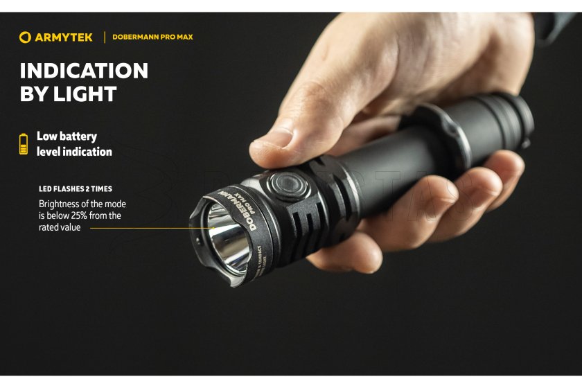 Svítilna Armytek Dobermann PRO MAX bílé světlo 26