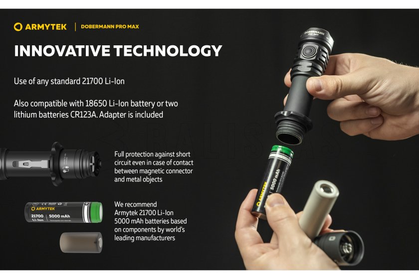 Svítilna Armytek Dobermann PRO MAX bílé světlo 27
