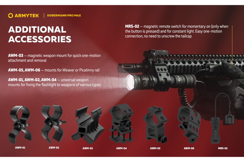 Svítilna Armytek Dobermann PRO MAX bílé světlo 32