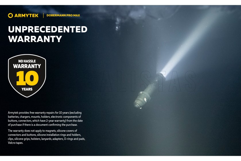 Svítilna Armytek Dobermann PRO MAX bílé světlo 35