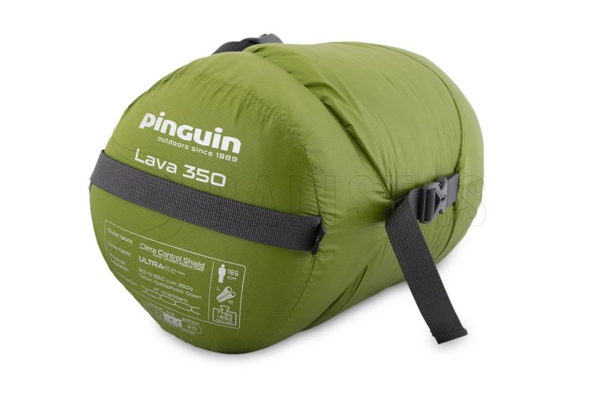 Spacák Pinguin Lava 350 175cm zelený levý 6
