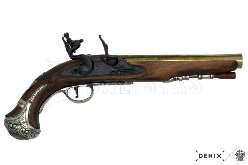 Replika křesadlové pistole generála George Washingtona, Anglie 18.stol.