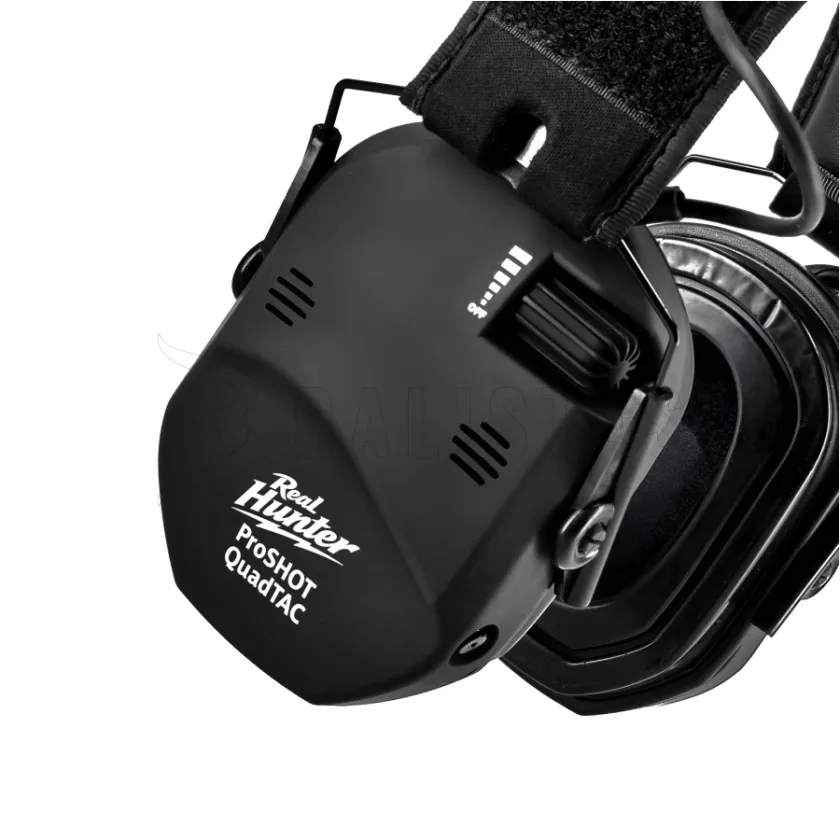 Aktivní střelecká sluchátka RealHunter Active ProSHOT QuadTAC Černé 2