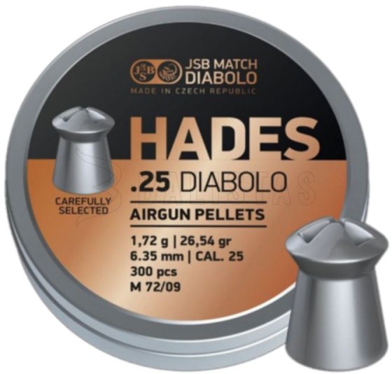 Diabolo JSB Hades 6,35mm 300ks